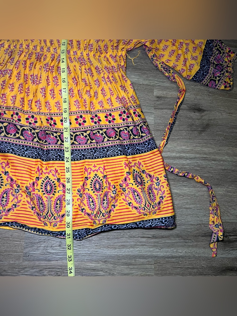 J. CREW Dolman Sleeve Mini Dress in Sunny Block Print Rich Saffron Colorway - Picture 5 of 8